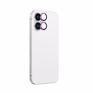 AmazingThing AR Aluminum 2 Lens Glass kameralinssikehyksellä iPhone 16 / 16 Plus:lle - vaaleanpunainen