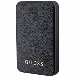 Guess Powerbank 15W GUPB5LP4GEGK 5000mAh musta/musta 4G nahka metalli logo