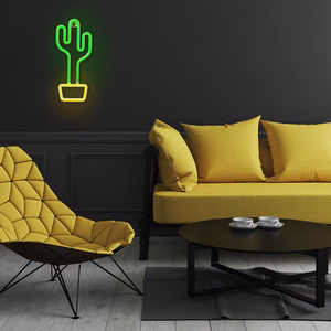 Neon LED-valo CACTUS oranssi vihreä Bat + USB FLNE02 Forever Light