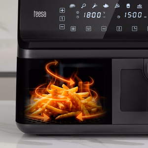 TEESA AIR FRYER DUAL POT XXL -kiertoilmakypsennin, 8 l, 2700 W