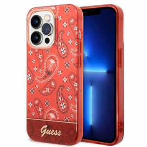Guess GUHCP14XHGBNHR iPhone 14 Pro Max 6.7" punainen/punainen kovakotelo Bandana Paisley (Paisley)