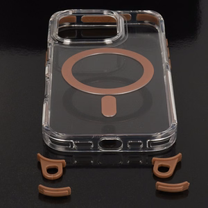 Tel Protect Strap Clear Suojakuori iPhone 17 Air:lle kultainen