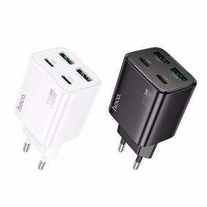 Puhelinlaturi Hoco 2 x USB C + 2 x USB A QC3.0 PD 3A 20W N55 musta