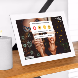 Kruger&Matz FRAMEO Wi-Fi 10,1 tuuman digitaalinen valokuvakehys, valkoinen
