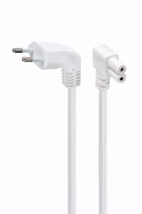 Virtakaapeli EU 2,5 m kulmaliitin / PC-184L-VDE-2.5M-W GEMBIRD