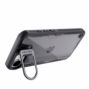 Nillkin Iceblade Prop Suojakuori jalustalla iPhone 16e / 17e:lle - musta