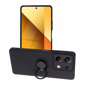Silikoninen Suojakuori Renkaalla Xiaomi Redmi Note 13 5G:lle musta