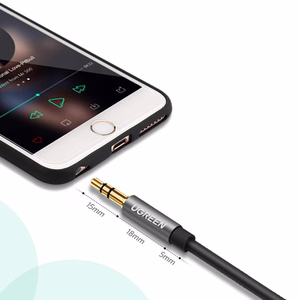 Ugreen AV118 10592 cable 3.5 mm mini jack (male) / 3.5 mm mini jack (female) 1m - silver