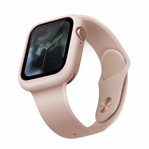 Uniq Lino kotelo Apple Watch 4 / 5 / 6 / SE 44mm - vaaleanpunainen