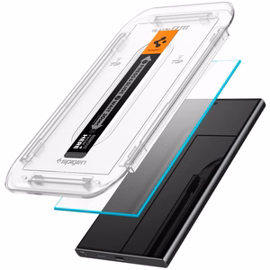 Spigen Glas.tR EZ Fit karkaistu suojalasi Samsung Galaxy S24 Ultra -puhelimelle, 2 kpl