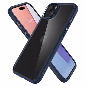 Spigen Crystal Hybrid iPhone 15 Plus Suojakuori - Kirkas Sininen