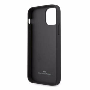 BMW Nahkainen rei'itetty kotelo iPhone 12 / iPhone 12 Pro - musta