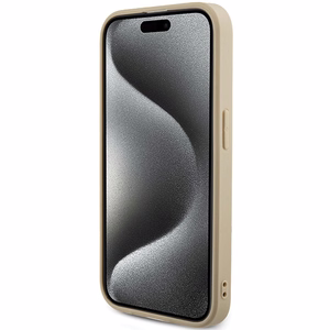 Guess GUHCP15XPSAIRSD iPhone 15 Pro Max 6.7" gold/gold hardcase Saffiano Iridescent Script