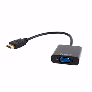 Gembird A-HDMI-VGA-03 videokaapelisovittimen 0,15 m HDMI Type A (Standard) VGA (D-Sub) musta