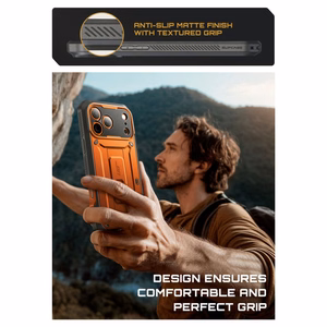 Supcase Unicorn Beetle Pro Suojakuori iPhone 17 Pro Max:lle - Oranssi