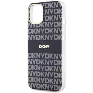DKNY IML Mono ja Raita MagSafe Suojakuori iPhone 15 Plus / 14 Plus:lle - musta