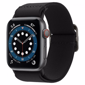 Spigen Fit Lite -ranneke Apple Watch 4/5/6/7/8/9/SE/Ultra (42/44/45/49 mm) - Musta