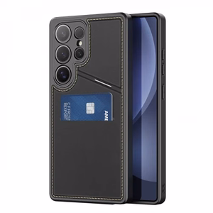 Dux Ducis Rafi II Suojakuori Samsung Galaxy S25 Ultralle jalustalla ja lompakolla - Musta
