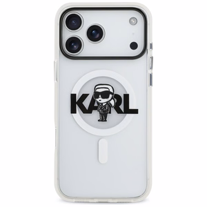 Karl Lagerfeld IML Karl Sketch Logo MagSafe Suojakuori iPhone 17 Pro Max:lle - Läpinäkyvä