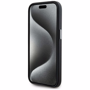 Karl Lagerfeld FW Metal Plate MagSafe Suojakuori iPhone 15 Pro:lle - musta