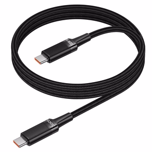 Hoco U153 Extreme USB-C–USB-C-kaapeli, PD, 5 A, 100 W, 1,2 m – musta