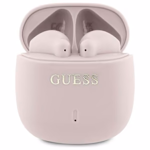 Guess Bluetooth kuulokkeet GUTWSJ14ESGP TWS + telakka-asema vaaleanpunainen/vaaleanpunainen Printed Classic Logo