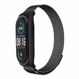 METALLI-Hihna XIAOMI Mi Band 7 -lle musta (01)