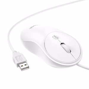 Myszka przewodowa Hoco USB A 1600 dpi GM13 biała