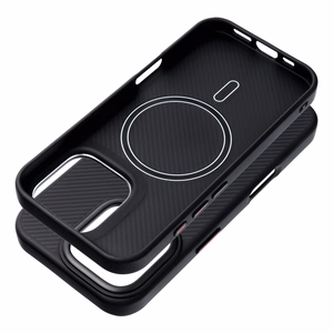 Suojakuori iPhone 16 Pro Max:lle Carbon Elite Mag Cover MagSafe-yhteensopiva musta
