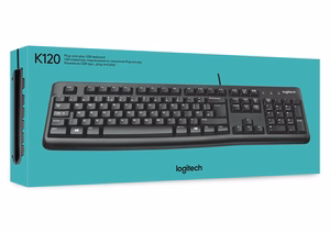 Logitech/LOGI K120 for Business langallinen USB-näppäimistö, International (US), musta OEM