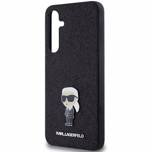Karl Lagerfeld Fixed Glitter Ikonik Logo Metal Pin Suojakuori Samsung Galaxy A55:lle - musta