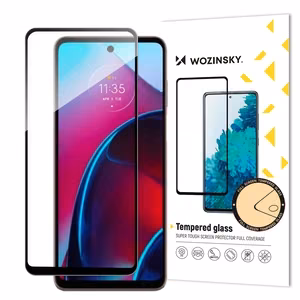 Wozinsky Full Glue karkaistu lasi Motorola Moto G Stylus 2022 9H koko näytön karkaistu lasi, jossa on musta kehys