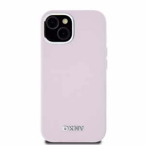 DKNY suojakuori iPhone 15 6,1' DKHMP15SSMCHLP pinkki HC MagSafe silikoni vaakasuoralla metallilogolla