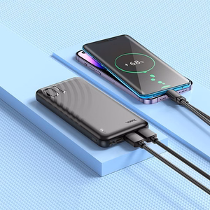 Hoco J123 varavirtalähde 10 000 mAh (2x USB-A, 1x USB-C) - musta