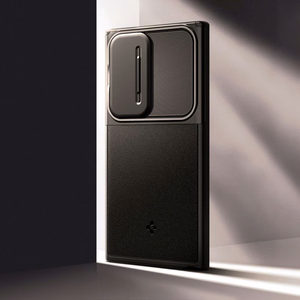 Spigen Optik Armor suojakuori Samsung Galaxy S24 Ultra:lle musta