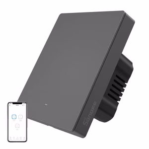 SONOFF M5-1C-80 WiFi älykäs seinäkytkin (1-kanavainen, kehykseen, grafiitti)