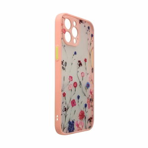 Design Kotelo iPhone 12 Pro Max kukka vaaleanpunainen