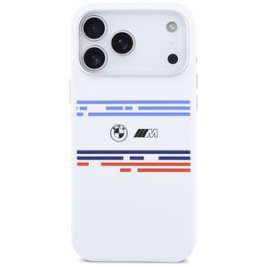 BMW M Silicon Horizontal Line MagSafe Suojakuori iPhone 17 Pro Maxille - Valkoinen