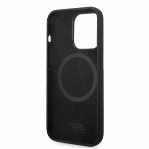 Karl Lagerfeld Silicone Ikonik MagSafe suojakuori iPhone 14 Pro:lle - musta