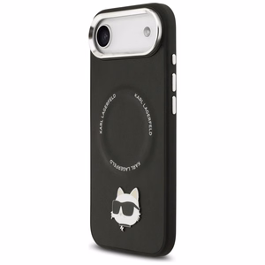 Karl Lagerfeld Choupette Pin MagSafe Suojakuori iPhone Air:lle - Musta