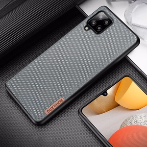 Dux Ducis Fino kotelo päällystetty nylon materiaalia Samsung Galaxy A42 5G harmaa