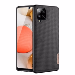 Dux Ducis Fino kotelo päällystetty nylon materiaalia Samsung Galaxy A42 5G musta musta