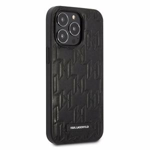 Karl Lagerfeld KLHCP13LMNMP1K iPhone 13 Pro / 13 6.1 "hardcase black / black Monogram Plaque