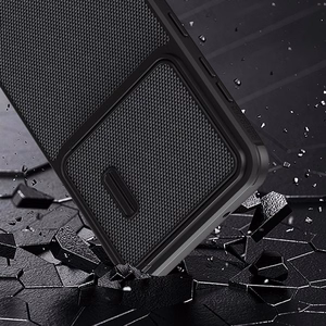 Nillkin Textured S suojakuori Samsung Galaxy S23+:lle panssaroitu kuori kameransuojalla musta