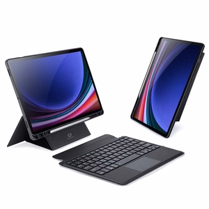 Dux Ducis DK -suojakuori langattomalla näppäimistöllä Samsung Tab S9 / S9FE / S10FE musta