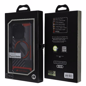 Audi IML Sport MagSafe Suojakuori iPhone 15 Pro 6.1" Musta/Musta Kova Suojakuori AU-IMLMIP15P-RSQ/D2-BK