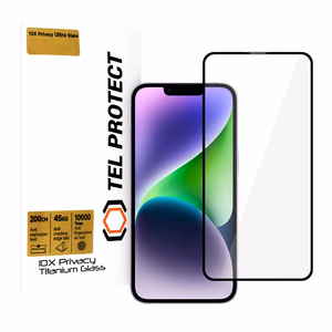 Tempered glass Tel Protect 10X Privacy Titanium for Iphone 14 (envelope)