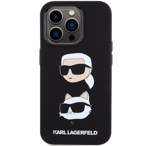 KARL LAGERFELD Suojakuori IPHONE 15 Prolle KLHCP15LSDHKCNK (Silicone KC) musta