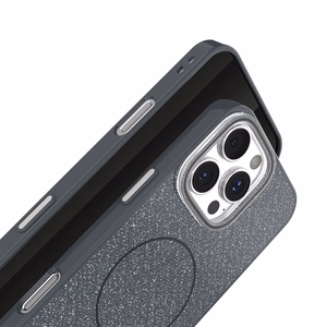 Glitter Thin Mag Suojakuori iPhone 17 Air 6,6 musta