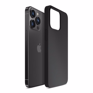 iPhone 13 Pro Max 3mk Silicone Case -sarja - musta